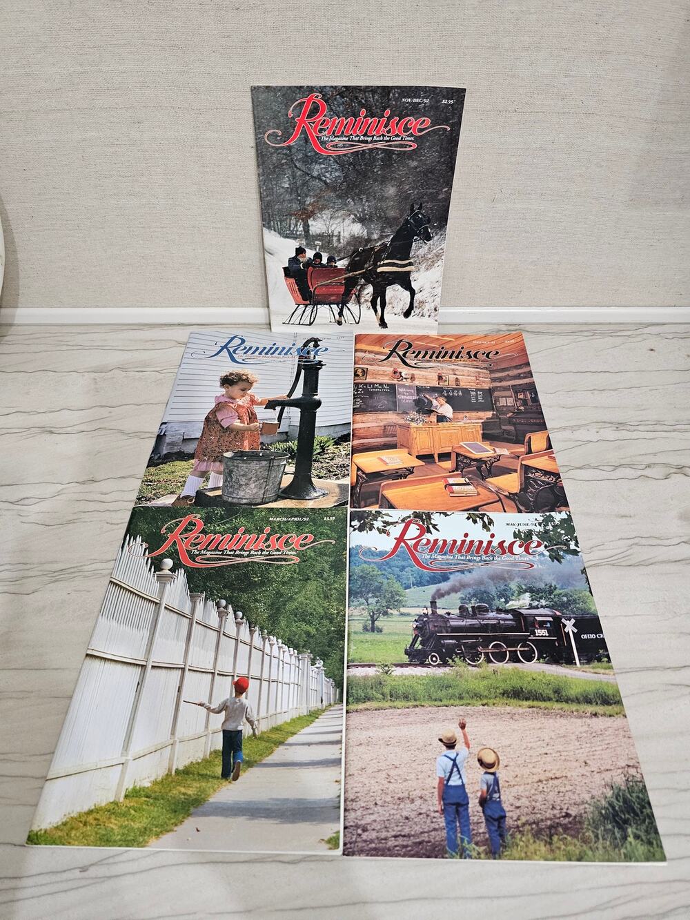 Vtg 1992 Reminisce Magazine Old Time Recipe Cards March - December Lot of 2